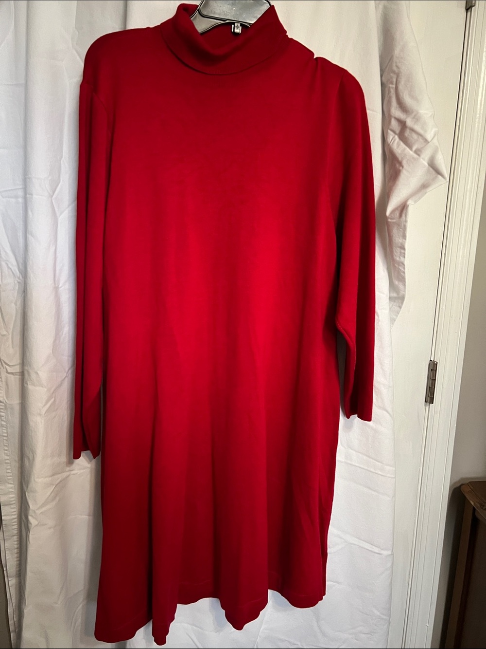 AGB Red Long Sleeve Turtleneck Dress